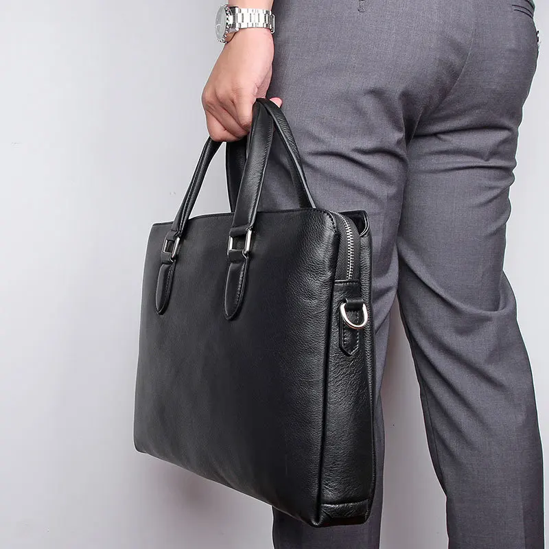 Настоящая оригинальная кожаная мужская сумка, портфель для ноутбука, 15,6 дюймов, сумка для компьютера, мужской деловой портфель, Офисные Сумки для Macbook Pro