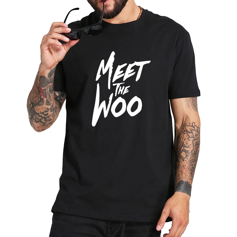 

Pop Smoke T Shirts Album Meet The Woo Short Sleeve T Shirt American Rapper EU Size 100% Cotton Crewneck Soft Basic Tops Tee