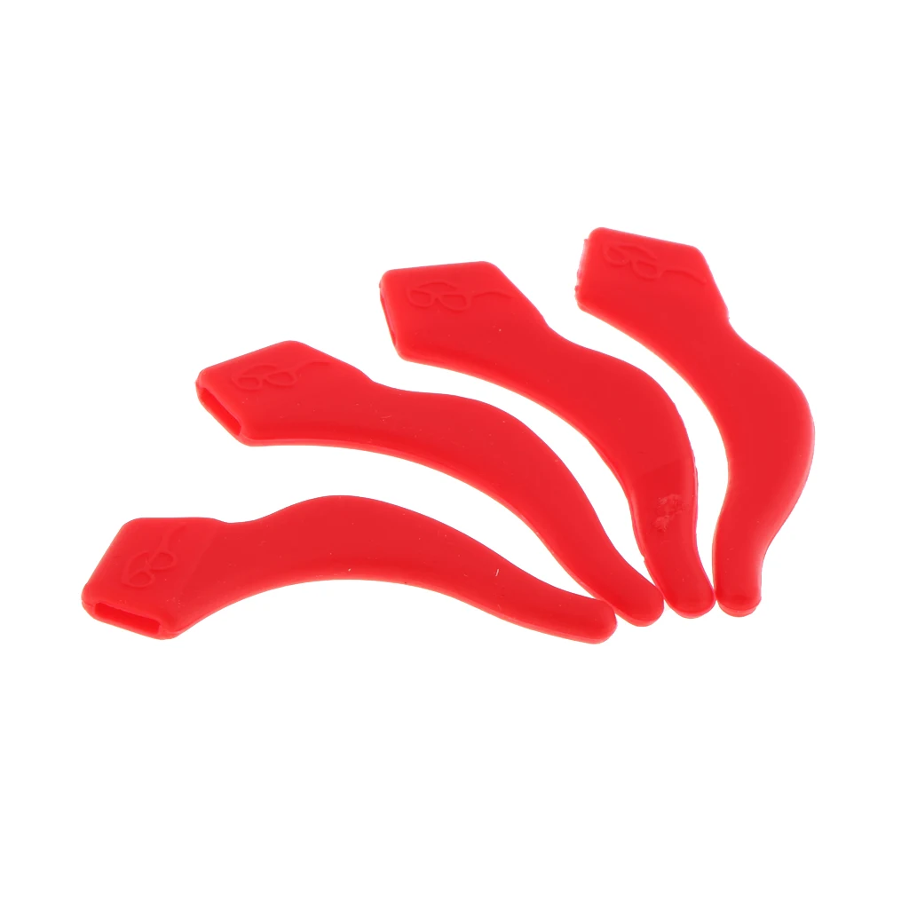 10 Pairs Silicone Eye Glasses Temple Tips Ear Hooks Grip Lock Holder Red Yellow Green Blue Purple Black Brown Pink White