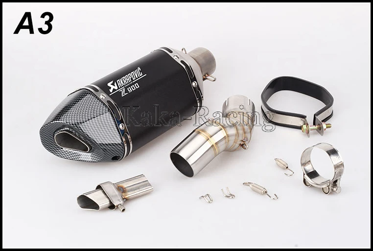 Для Kawasaki Z900/A2 слипоны для мотоцикла Akrapovic выхлопная труба из углеродного глушителя Соединительная труба Z900 система побега - Цвет: Type A3