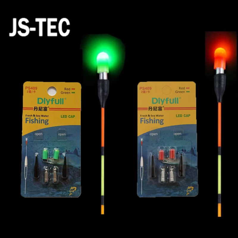 Fill your bag - 50Pcs Green/Red Electronic Fishing Floats Light LED Electronic Light +CR311 Battery Night Fishing Tackle Accessories A006