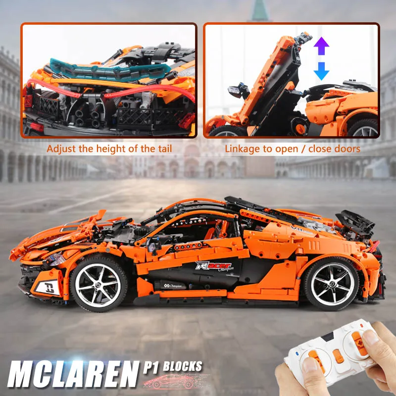 Конструктор Technic MOC McLarens P1 Super Hypercar Veneno Roadster совместимый с пультом ДУ 20087|Блочные