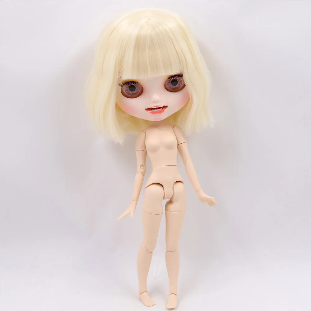 like the picture Ледяной обнаженный Blyth кукла No. BL340 светлые волосы резные губы открытый рот матовый индивидуальные лица сустава тела 1/6 bjd - Цвет: like the picture