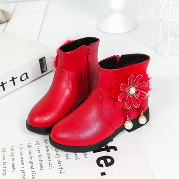 

ARLONEET 2019 New kids Boots Autumn Winter New Handmade Comfortable Girls Boots Leather Winter Boys Boots Fashion Kids Shoes 11