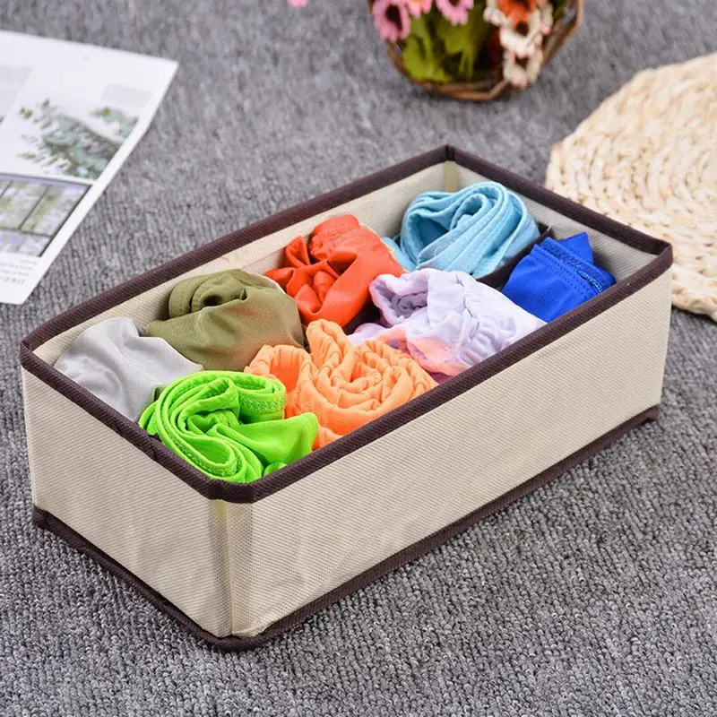 Dormitory Closet Organizer For Socks Home Separated Underwear Storage Box 11 Grids Bra Organizer Foldable Drawer