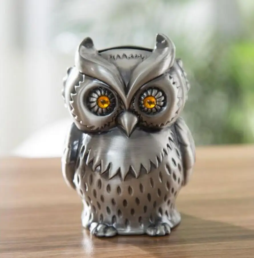 COPPER STATUE Animal Decoration Owl Statue Metal Crafts Can Do Piggy Bank Creative Birthday Gift Valentine's Day Saving | Дом и сад