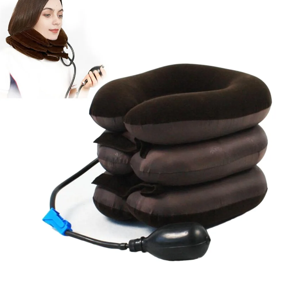 

DROP SHIP Inflatable Neck Cervical Vertebra Traction Soft Brace Support Device for Headache Head Back Shoulder Neck Pain Health