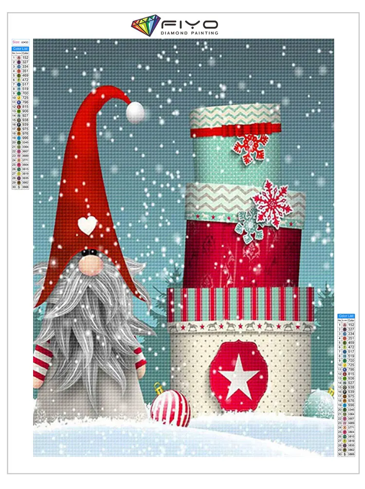 thumbnail image 1 of Pintura de diamantes para decoración navideña de Año Nuevo, 5D, bricolaje, Papá Noel, mosaico de diamantes, arte, bordado, kits de punto de cruz, decoración de Navidad, 1 of 5