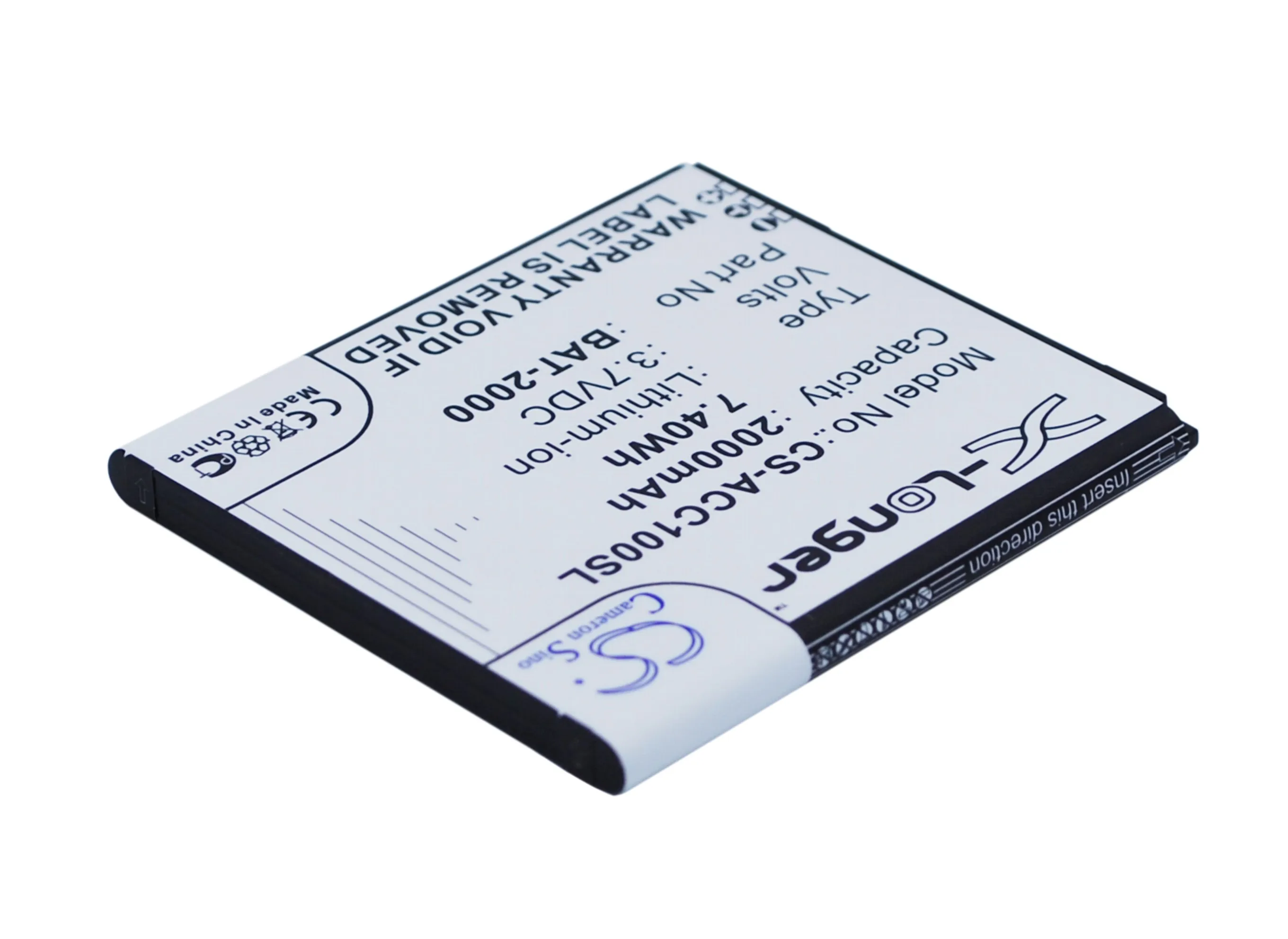Обновленная батарея Cameron Sino для acer BAT-2000 Liquid C1 2000 mAh/7.40Wh