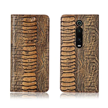 

Ostrich foot pattern genuine leahther phone bag for Xiaomi Redmi K20 Pro magnetic phone case for Redmi K20 flip cover funda capa