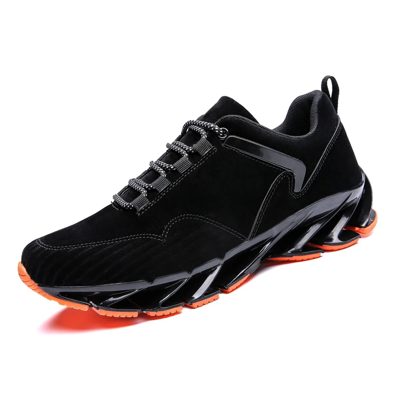 AFFINEST супер крутая спортивная обувь для мужчин дышащая весенняя обувь для кемпинга мужские кроссовки Bounce летняя уличная спортивная обувь - Цвет: black leather upper