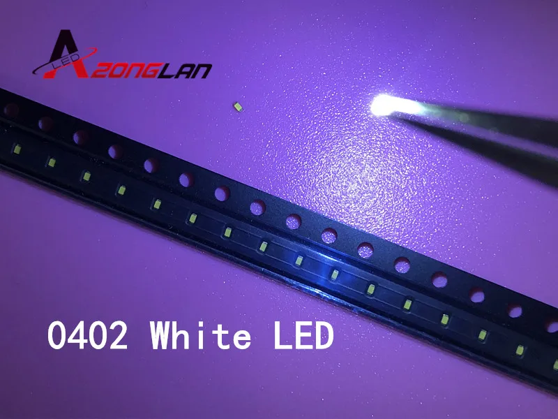 500 шт. 0402 SMD светодиодный светильник-СВЕТОДИОД smd белый 1 0*0 5*0 4 мм 1005 супер яркий |