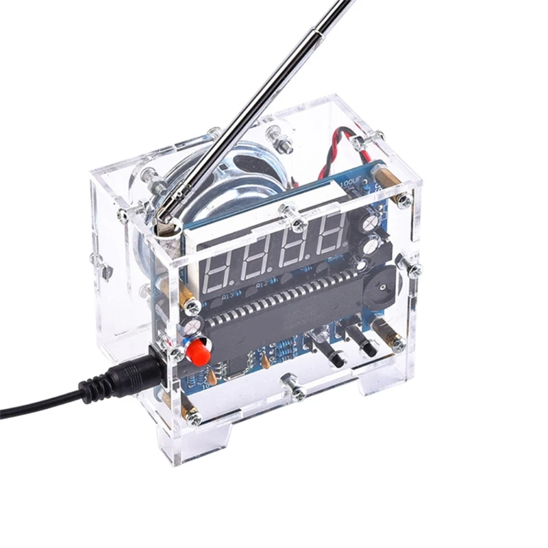 DIY Parts FM Digital Radio Receiver 87MHz -108MHz Wireless Broadcast Kits for Family Soldering Leaning |