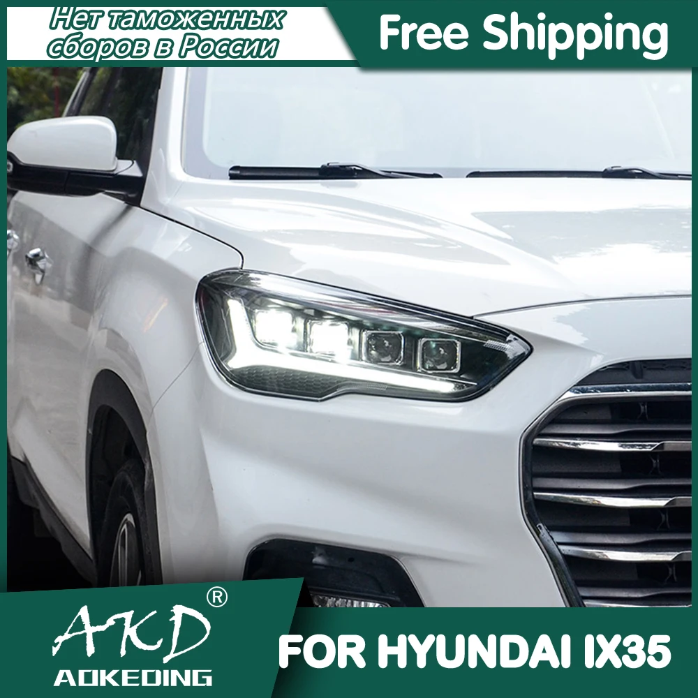 For Hyundai Ix35 20182020 Headlights Drl Day Running Light Led Bi