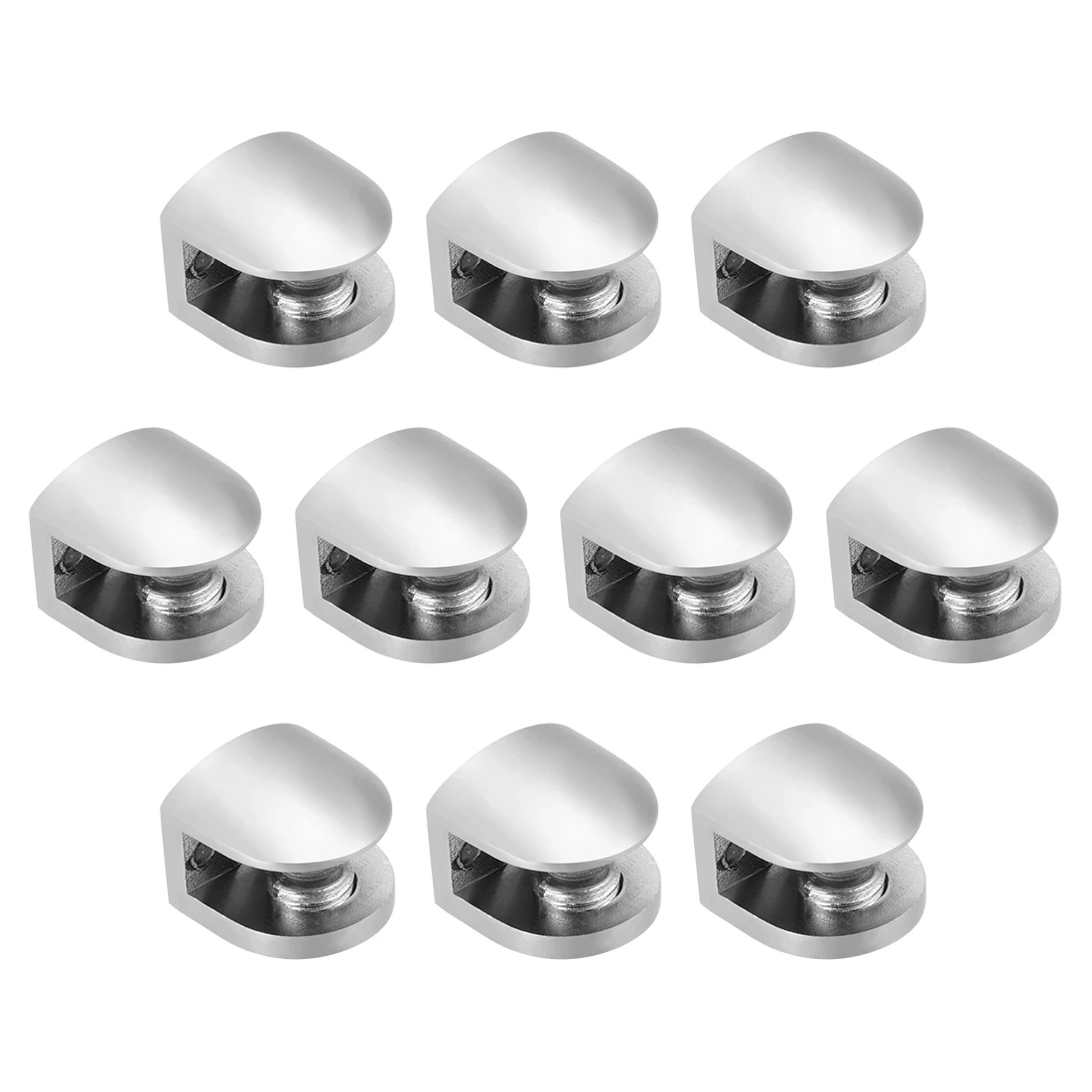 

uxcell Glass Shelf Brackets - Adjustable Zinc Alloy Glass Clamp Clip Holder for 5-8mm Thick, Type-05, 10 Pcs