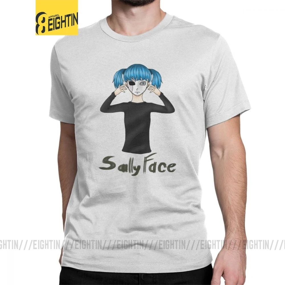 Мужские футболки Sally Face Game из чистого хлопка с коротким рукавом большие размеры |
