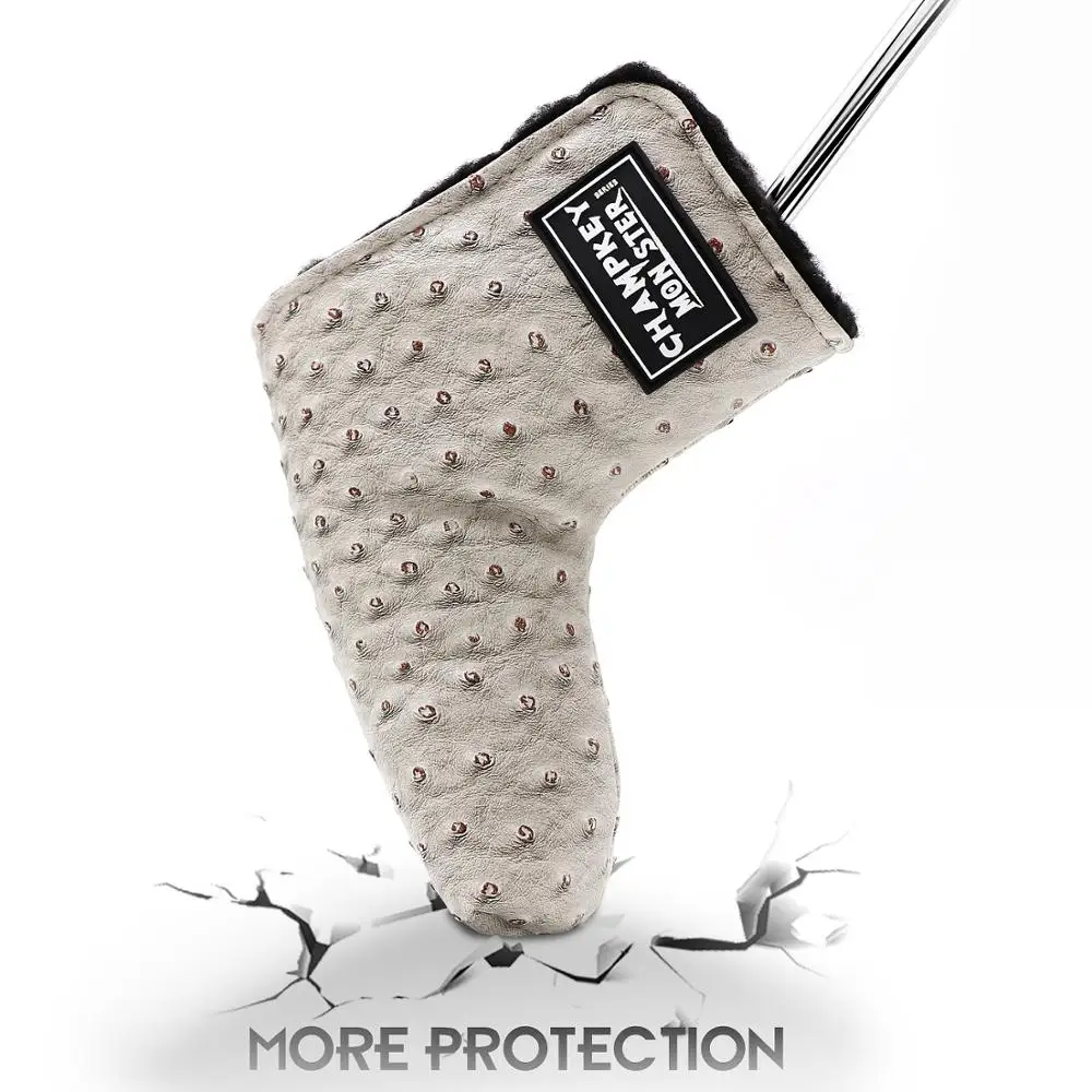 

PU Golf Putter Cover for Golf Activity Embroidery Golf Blade Putter Head Protector