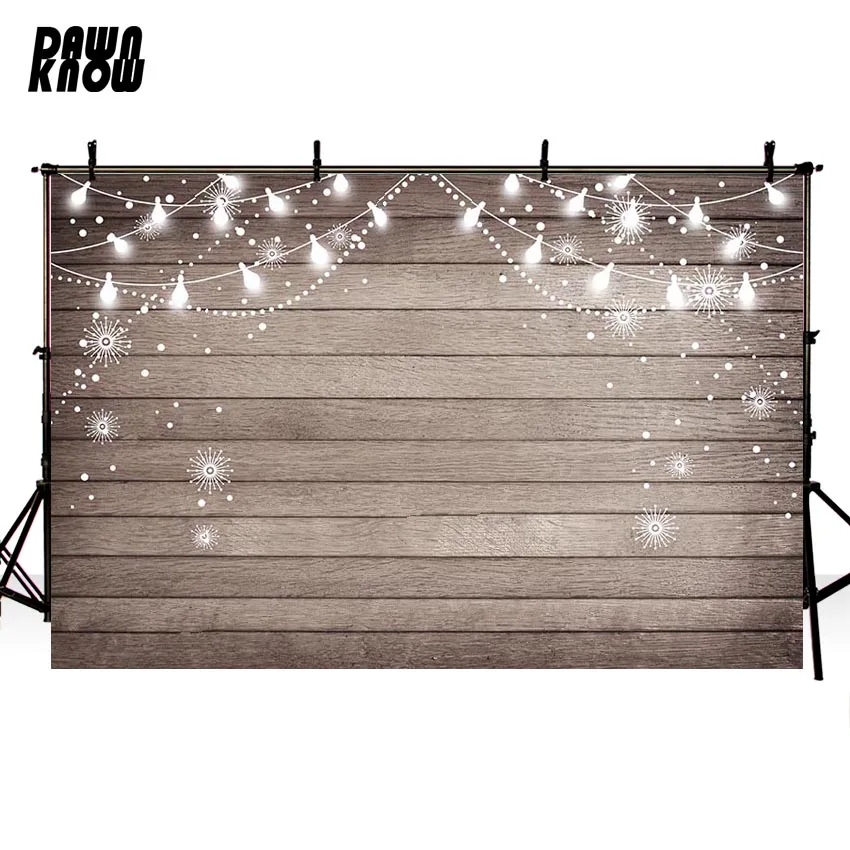 DAWNKNOW Light Vinyl Photography Background For Baby Snowflake Wood Wall Photo Shoot Backdrop Wedding Studio G756 | Электроника