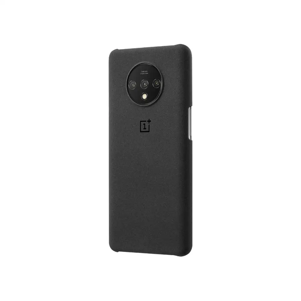 OnePlus 7T Официальный бампер чехол материал арамидное волокно PC полукруглая задняя крышка оболочка песчаник карбон для OnePlus 7T