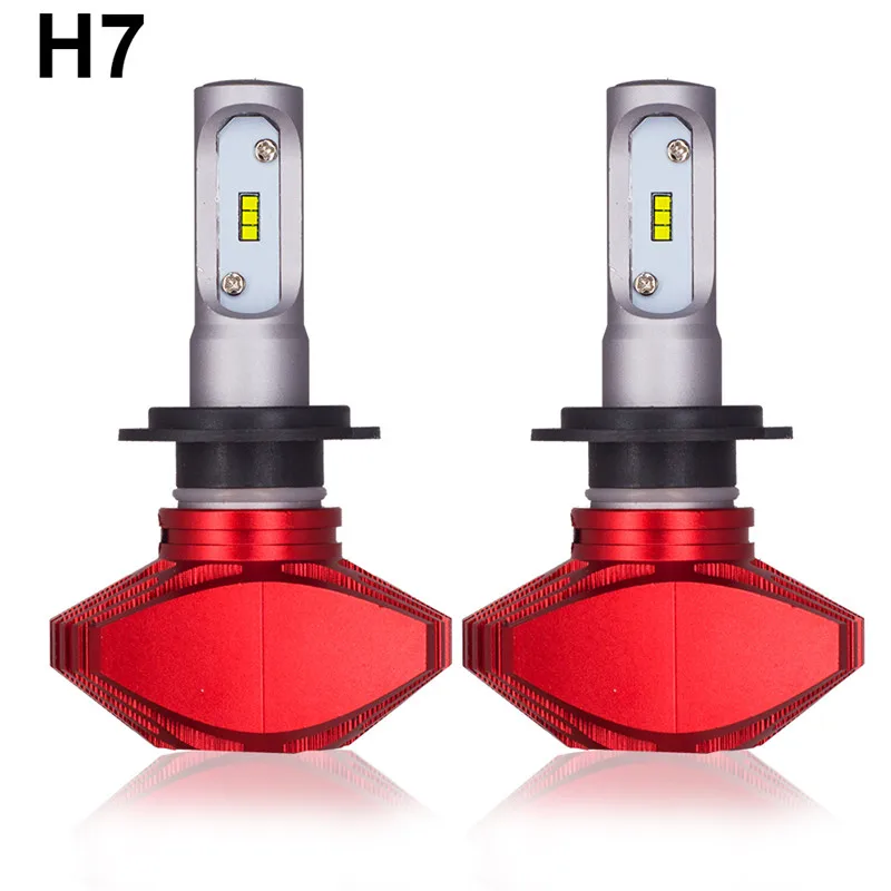 CZPVQ 2 предмета безвентиляторный H4 H7 светодиодный 6000K 8000K 25000K H1 H8 H9 H11 9005 HB3 9006 HB4 Автомобильная фара противотуманная фара светодиодный лампы 8000LM 12V