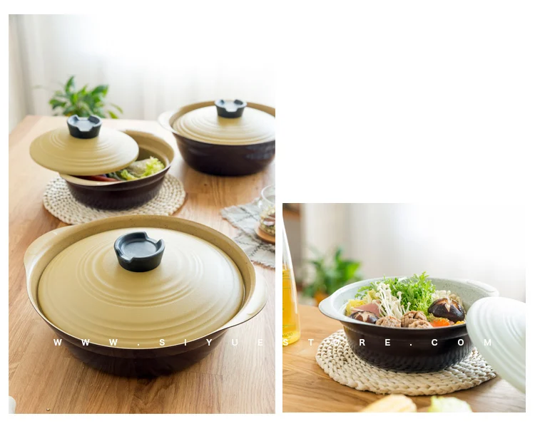 Японский стиль Sukiyaki casseroles глиняный горшок небольшой керамический горячий горшок антипригарная суповая мультяшная чашка индукционная плита кастрюля stewpot