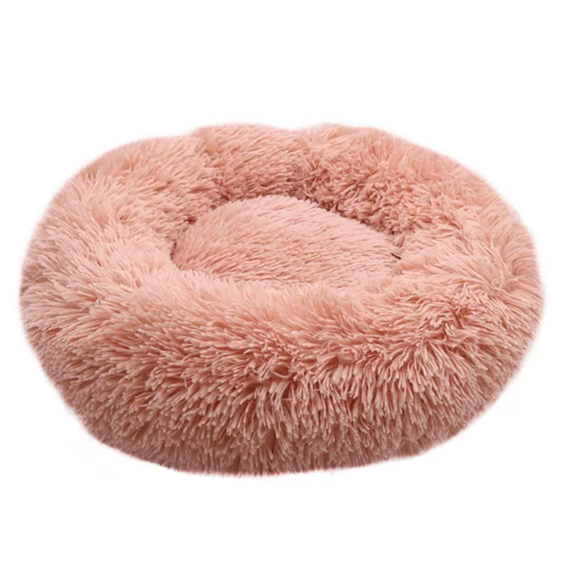 Pink and Rose Теплая круглая кровать для домашних животных для маленьких, средних и больших собак и кошек, новинка, хлопковые коврики для собак и кошек, диванные подушки для щенков - Цвет: Pink and Rose