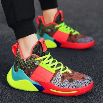 

Men Hightop Basketball Shoes Men's Cushioning Light Basketball Sneakers Pacthwork Shoes Outdoor Sport Sneaker Men Shoes