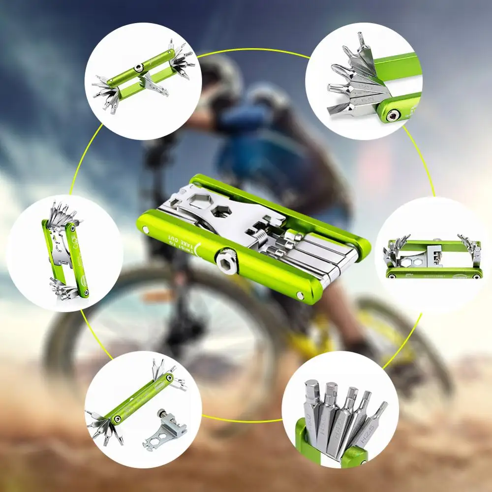 

11-in-1 Bike Bicycle Tools Repairing Set Bike Repair Tool Kit Wrench Screwdriver Chain Steel Bicycle Multifunction Tool MTB