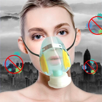 

Reusable Health Respirator Face Mask Food Grade Silicone Face Pollution Anti Dust Gas Mask Gauze Safety Face Mask