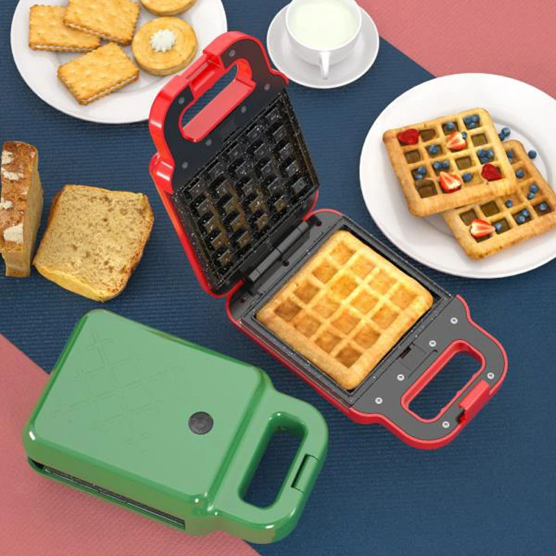 

550W Electric Waffles Maker Iron Sandwich Maker Machine Bubble Egg Cake Oven Breakfast Waffle Machine 220V Send two molds