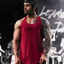 Мужской тренировочный жилет для бега, майка для тренировок, компрессионное нижнее белье, Спортивная майка с акулой, майка для бодибилдинга и бега без рукавов