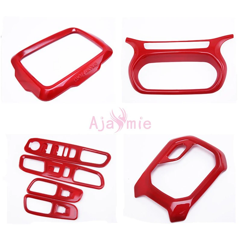 For Jeep Renegade 2016 2017 Interior Red Color Steering Wheel Reader lamp Gear Knob Trim Car Styling Accessories | Автомобили и