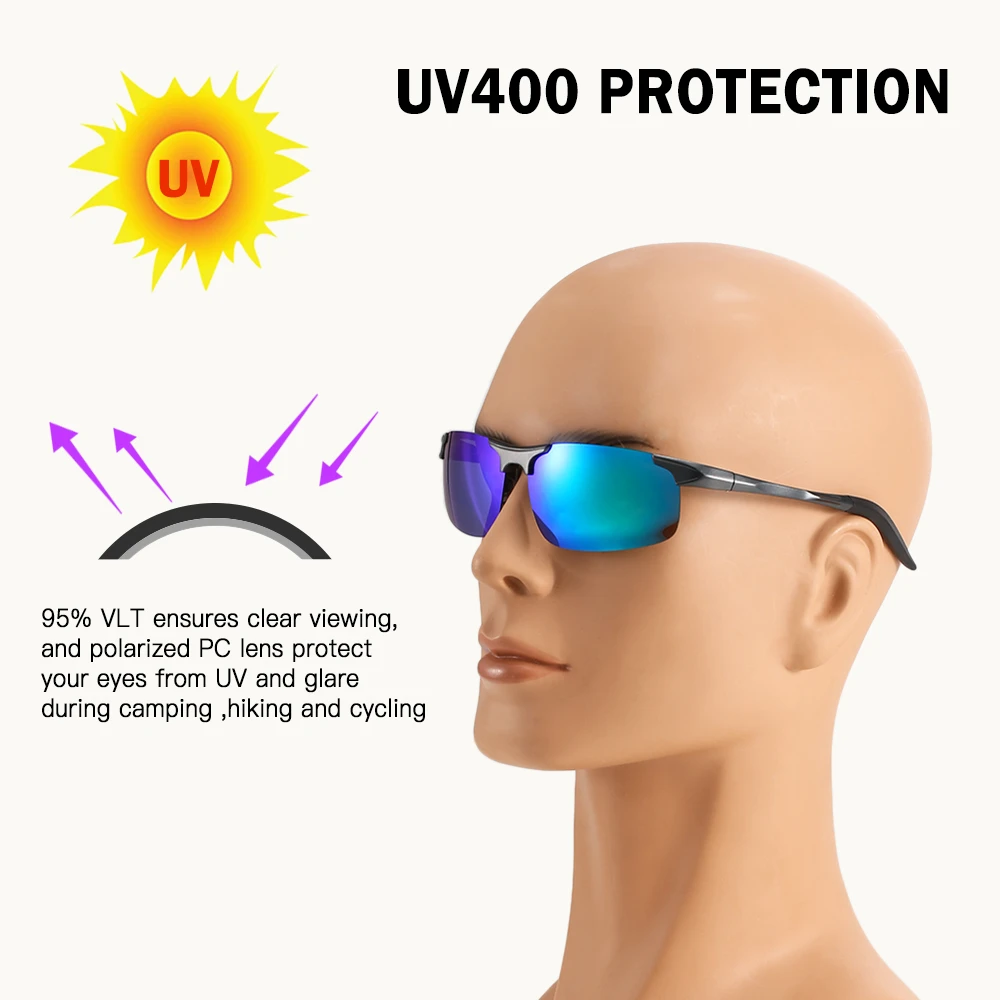 

Cycling Sunglasses UV400 Protective Sunglasses Polarized Lens Sun Glasses Cycling Traveling Glasses for Men