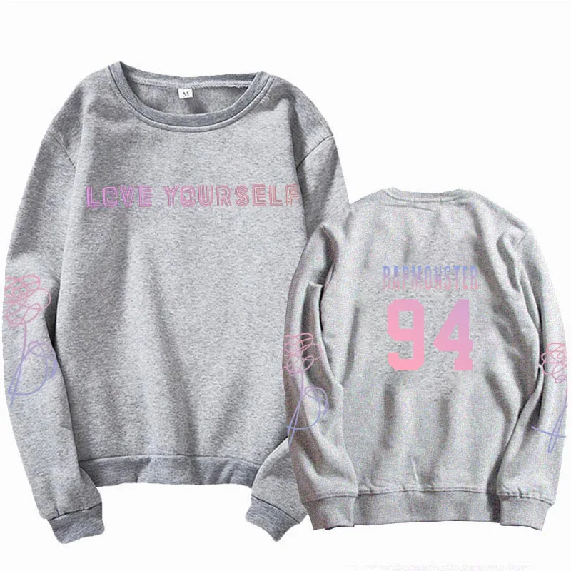 Bangtan Boys, K-POP толстовка с капюшоном jung kook suga v love yourself худи унисекс casual Корейская повседневная кофта с капюшоном
