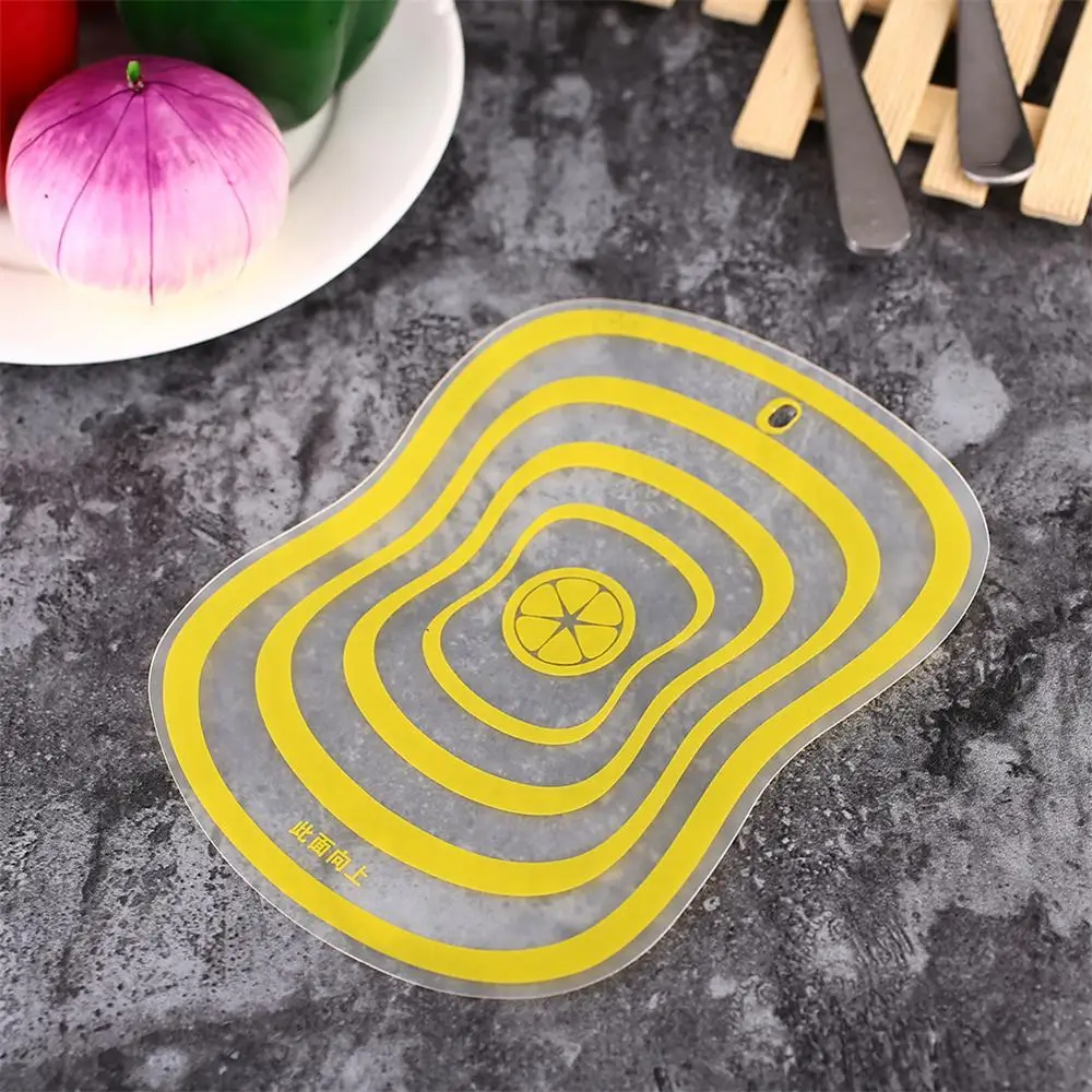 Kitchen Non-Slip Antibacteria Antibacteria Block Cutting Frosted Flexible Board Plastic Chopping Breadboard - Цвет: Yellow
