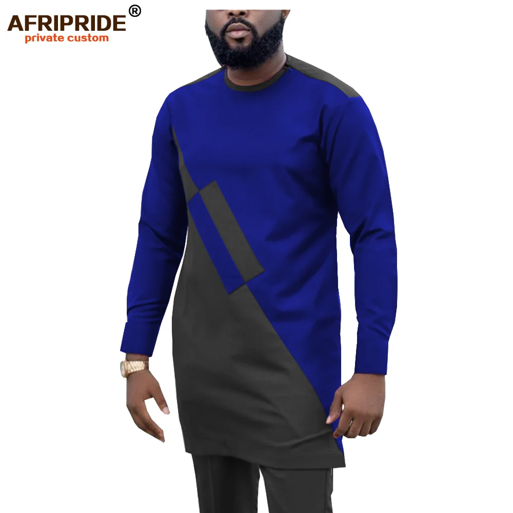 Дашики мужской спортивный костюм 2 шт африканские рубашки и брюки из Анкары костюмы размера плюс верхняя одежда AFRIPRIDE A1916057 - Цвет: 1-12