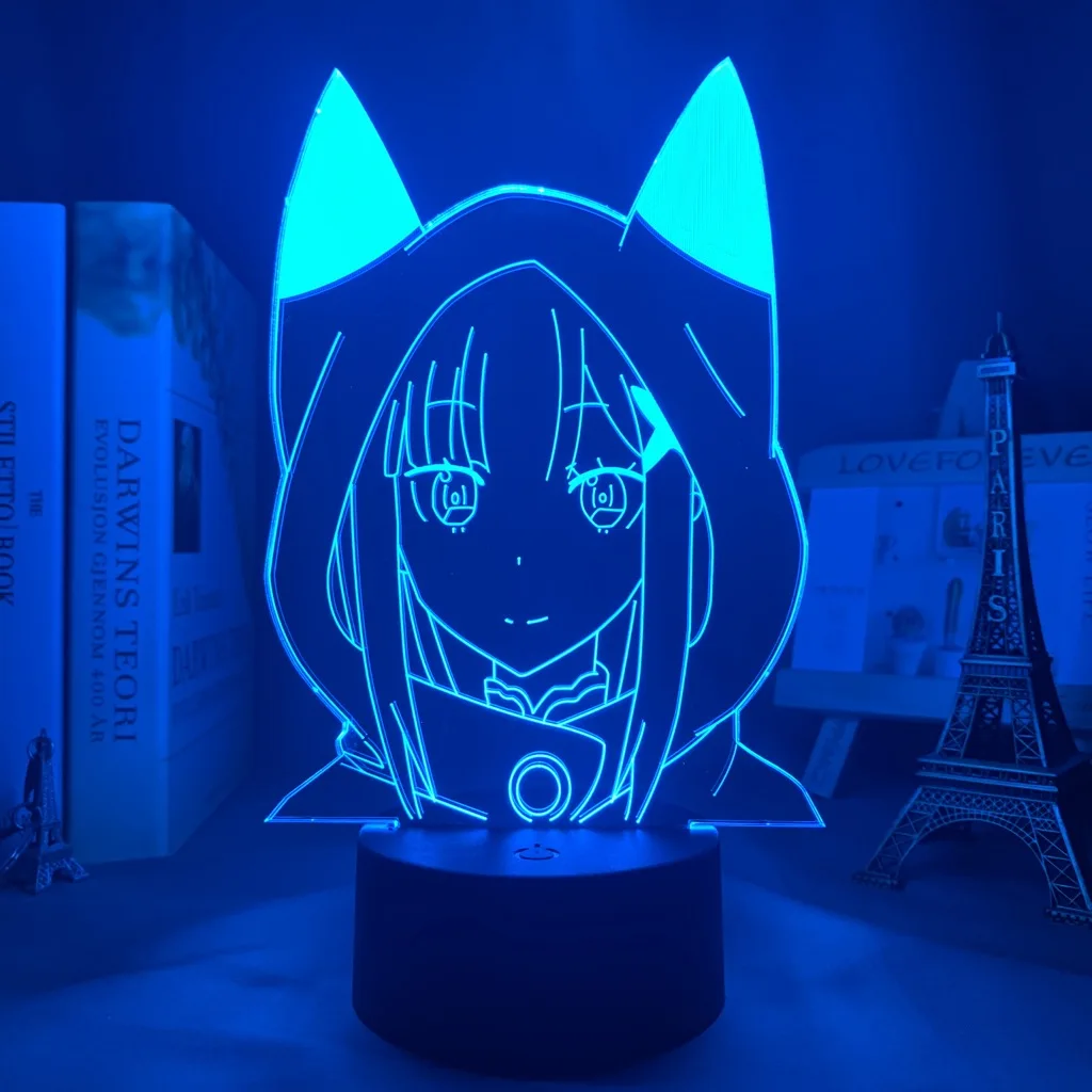 3d Аниме лампа Emilia Re Zero ночник для детской спальни Декор светодиодный