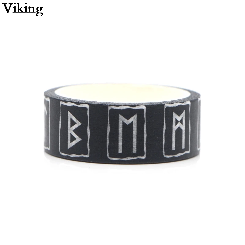 20 шт./компл. 15 мм х 5 м Viking прохладный черный лента Washi рукоделие изоляционная лента клейкая наклейки с лентами Декоративные Канцелярские ленты G0132