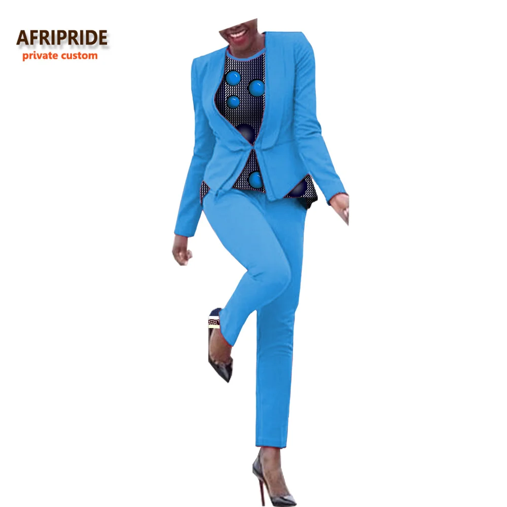 アフリカ春 3 ピーススーツ女性 Afripride シングルボタンコート