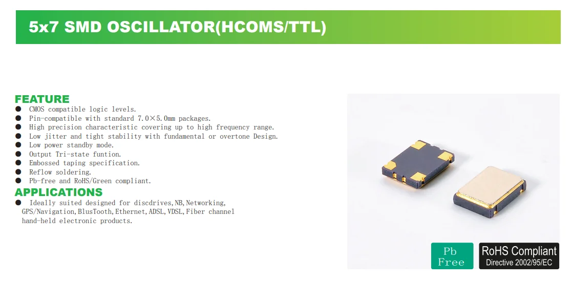 5pcs Active chip crystal oscillator OSC 7050 5070 32.768 khz 32.768 k0.032768 MHz