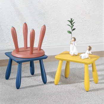 

New Wooden Kids Stool Footrest Seat Footstool Children's Stool Non-slip Adult Step Stools for Shoes Short Stool Kids Furniture