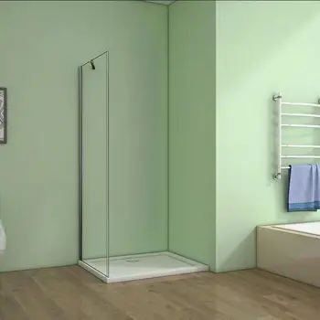 

Shower screens Front Door fixed 6mm Crystal Anti-Calc Bar 50cm 80x195cm