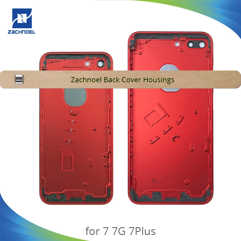 

Back Housing for IPhone 7 7G 7Plus Plus Middle Frame Bezel Chassis Back Battery Door Rear Cover Body Red Matte Jet Black Gold