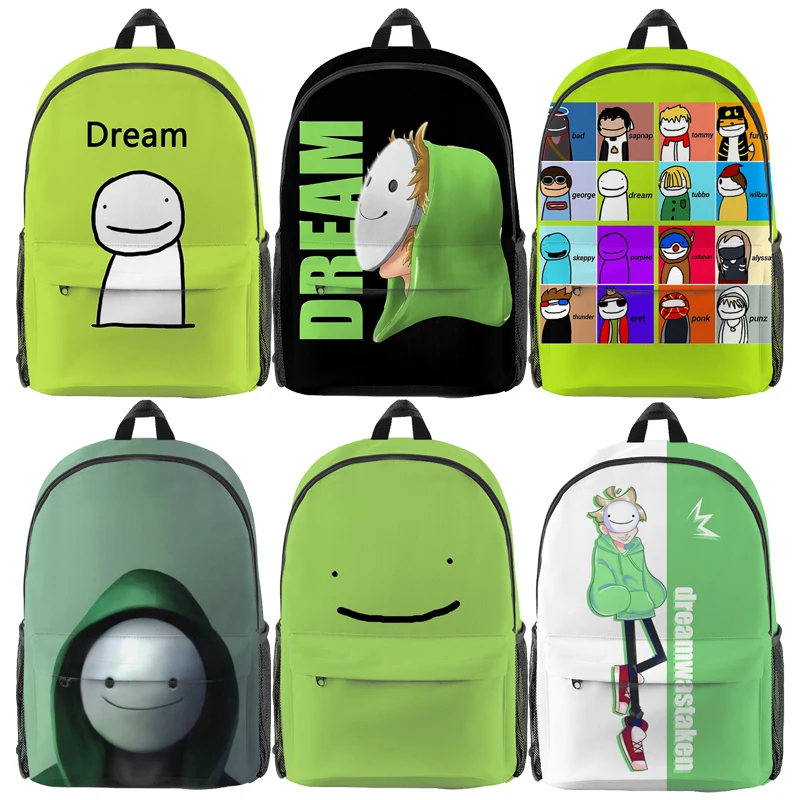 Kids Dream Merch 3D Print Backpacks Students Dream SMP Schoolbags Boys  Girls Cartoon Knapsack Adult Bagpack Children Bookbags
