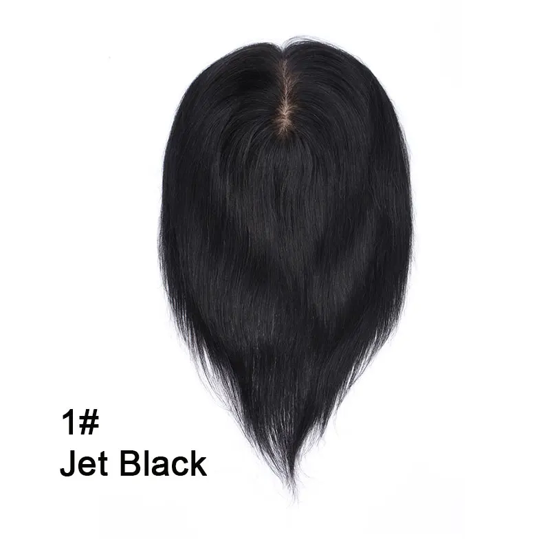 1 Jet Black SEGO, 15x16 см, 10 дюймов-22 дюйма, прямые шелковые волосы на основе, шиньон для парика, шиньоны для женщин, Remy человеческие волосы для женщин - Парик Цвет: 1 Jet Black