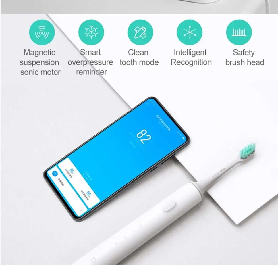 Xiaomi MIJIA T500 звуковая электрическая зубная щетка умная чистка зубов MIJIA управление приложением