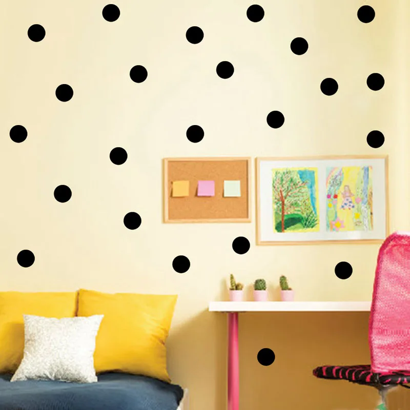Tofok Round Dots Wall Sticker Kids Room Bedroom Art Mural Decals TV Sofa Backdrop Poster Nursery Office Home Decor Wallpaper New