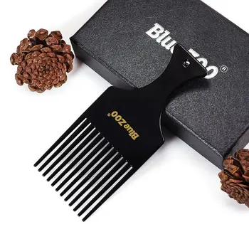 

Mens Vintage Wide Tooth Detangling Curly Hair Comb Retro Oil Back Aircrafts Head Anti Static Barber Hairdressing Styling Tool