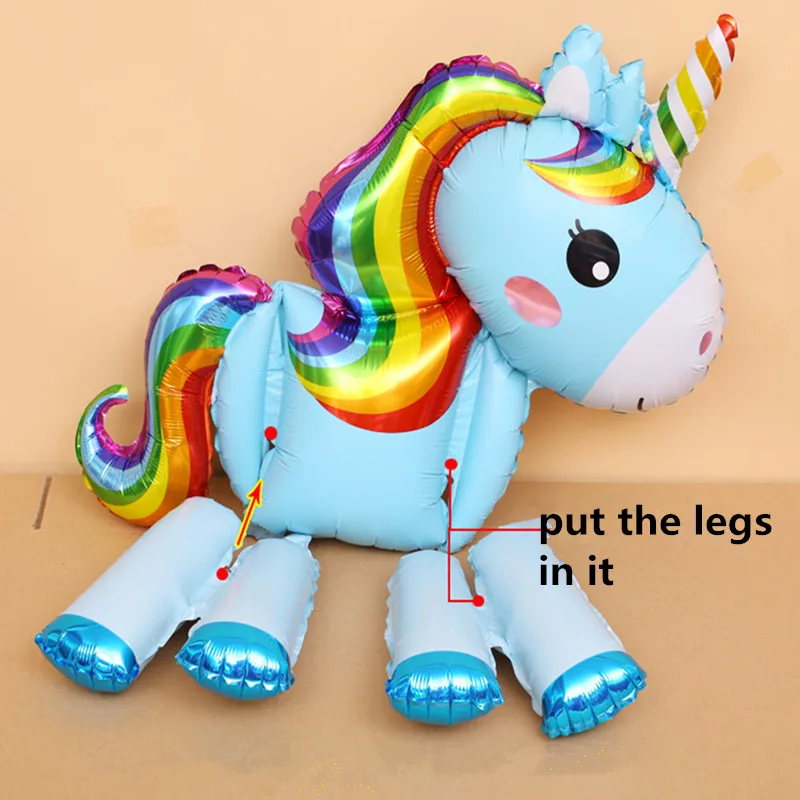 10pcs-Assembly-3D-Unicorn-Foil-Balloons-Baby-Shower-Birthday-Party-86CM-Unicorn-Stand-Air-Globos-Kids