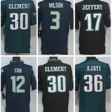 Philadelphia A+++ Качественная мужская футболка для взрослых 30 Clement 36 Ajayi 17 Jeffery 30 Clement 12 Fan 3 Wilson 25 Sherman